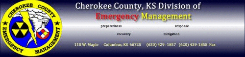 Cherokee County Emergency Management seal and contact information