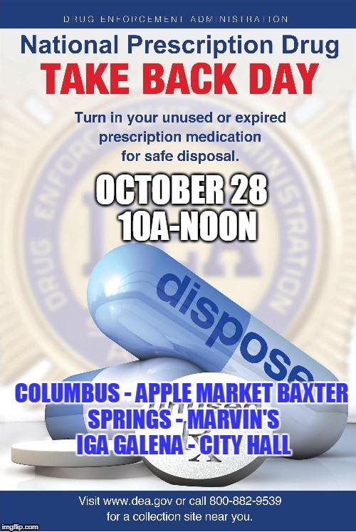 Drug Take Back Day flyer